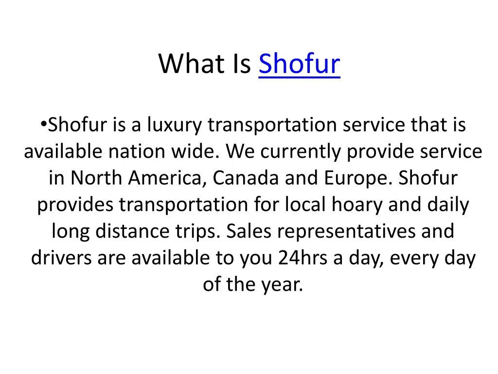 what is shofur