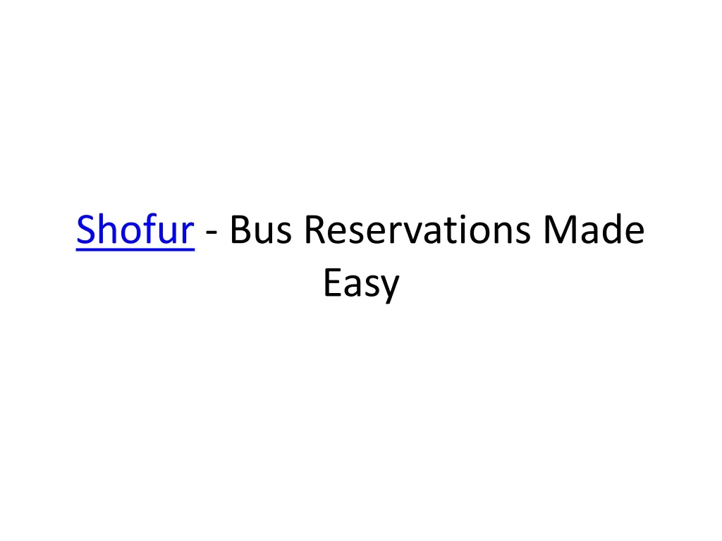 shofur bus reservations made easy