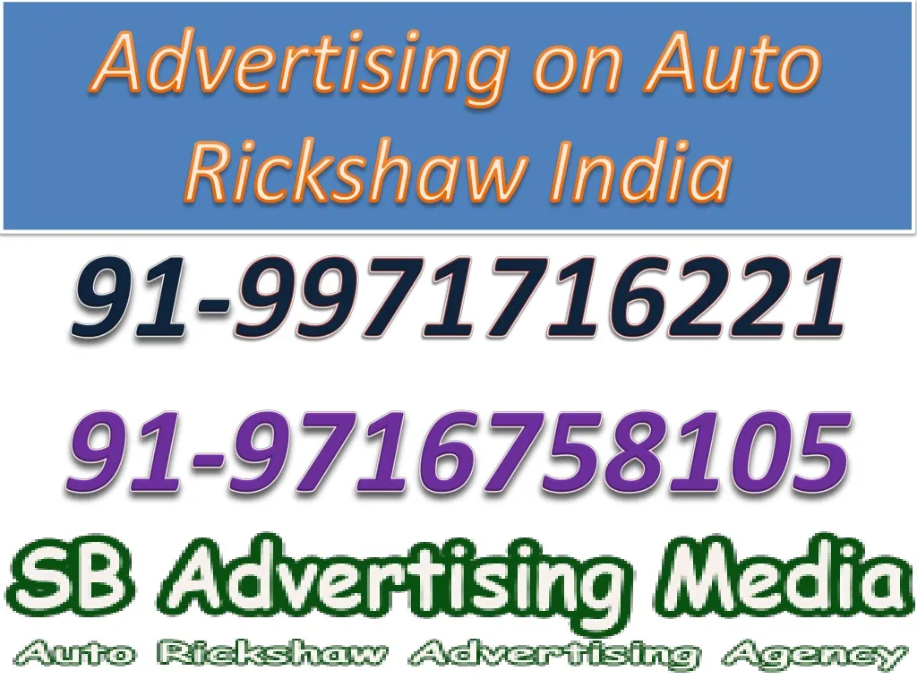 advertising on auto rickshaw i ndia
