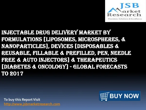 JSB Market Research: Injectable Drug Delivery Market