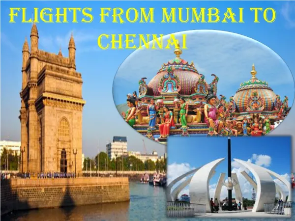 Get Flights from Mumbai to Chennai