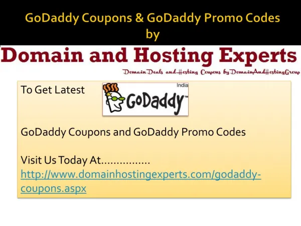 Godaddy Coupons | Godaddy promo codes