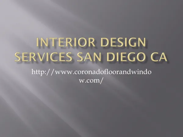 Interior design services San Diego CA