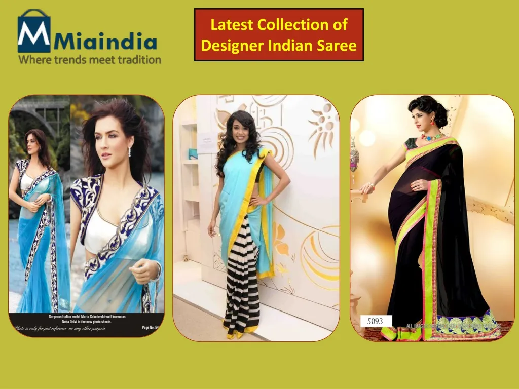 latest collection of designer indian saree