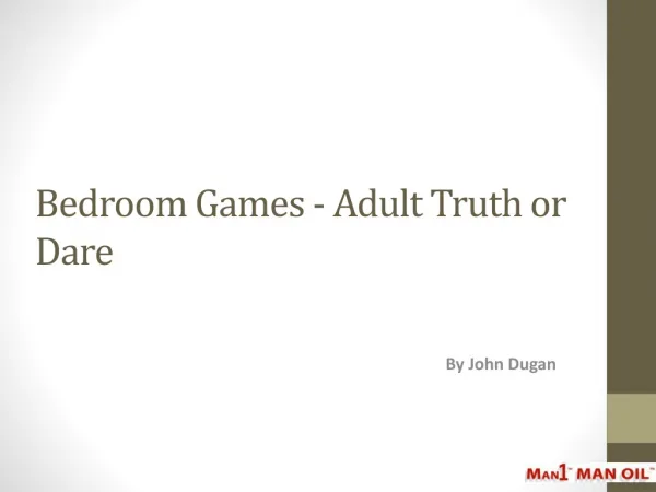 Bedroom Games - Adult Truth or Dare