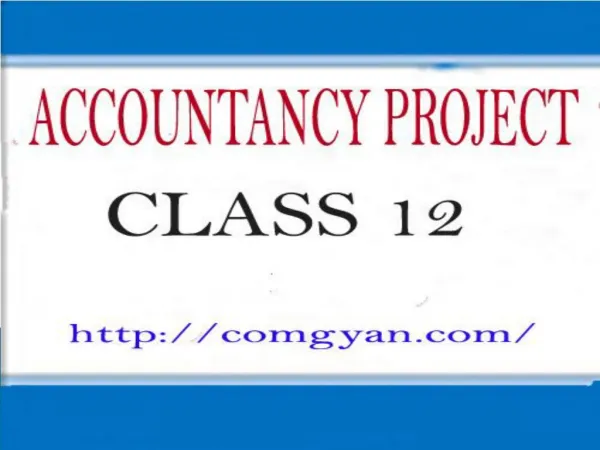 Cbse Accountancy Project