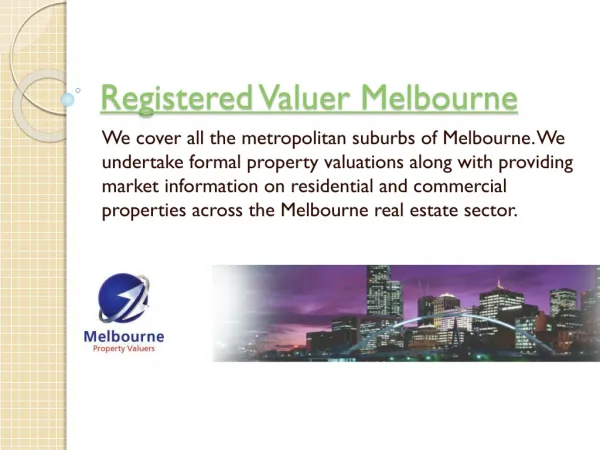 Certified Property Valuer Melbourne