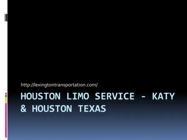 Houston Limo Service - Katy
