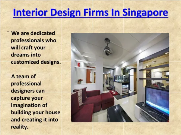 Interior Design Firms In Singapore