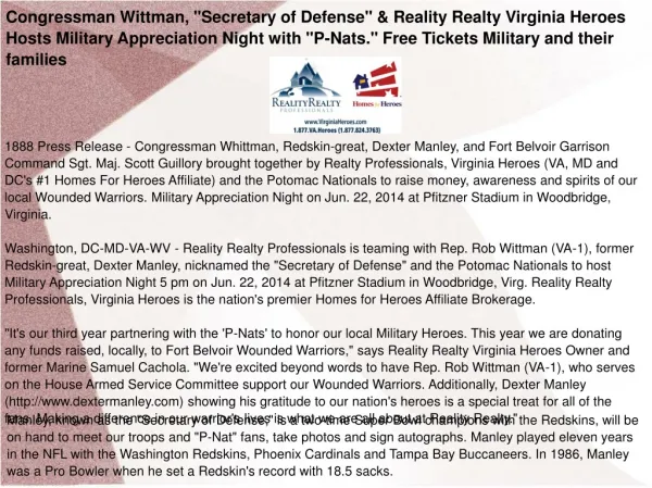 Congressman Wittman, "Secretary of Defense"