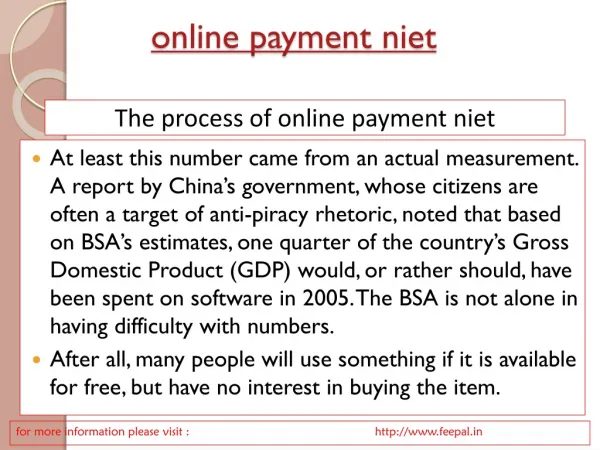 Knowledge related online payment niet