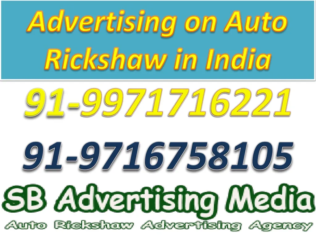 advertising on auto rickshaw in i ndia