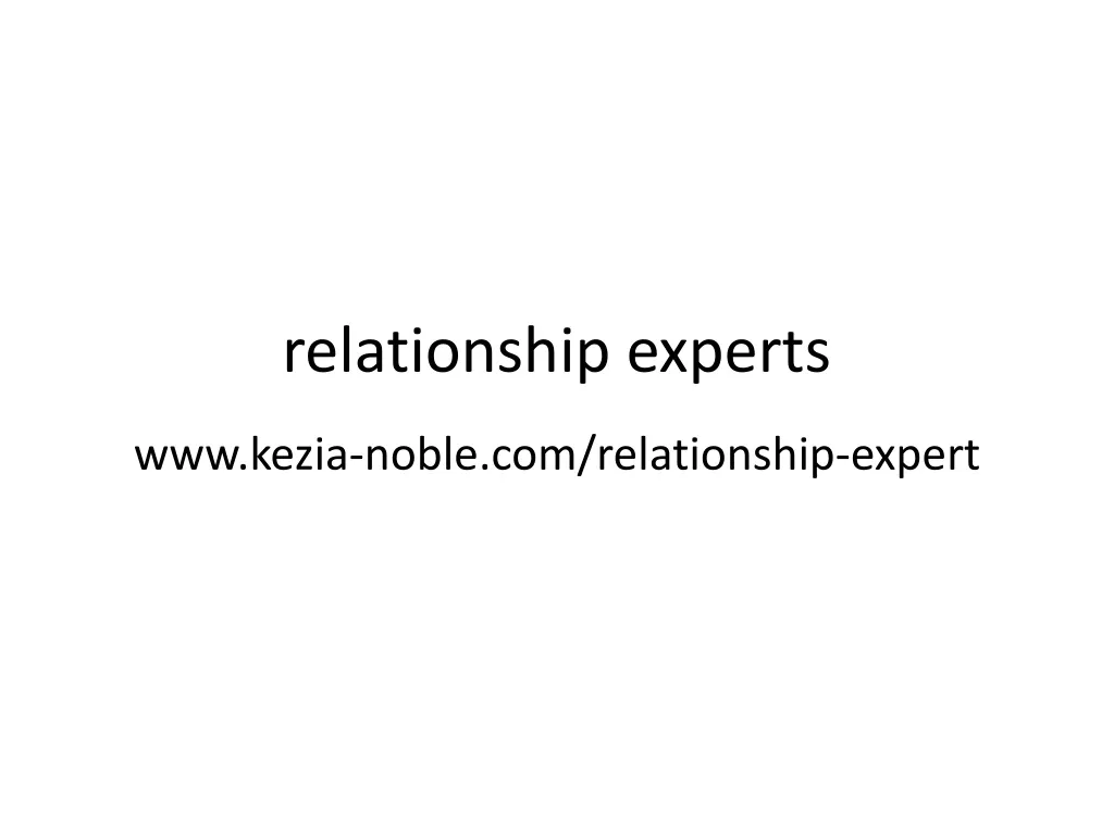 relationship experts
