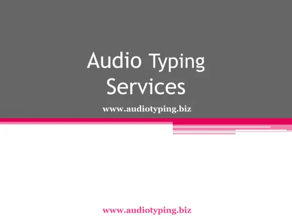 Audio Typing