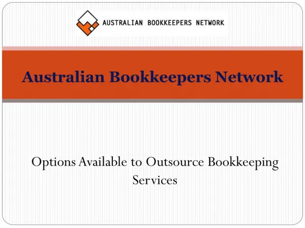 Options Available to Outsource Bookkeeping Services