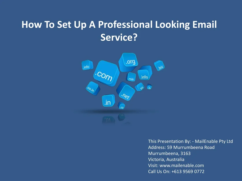 how to set up a professional looking email service
