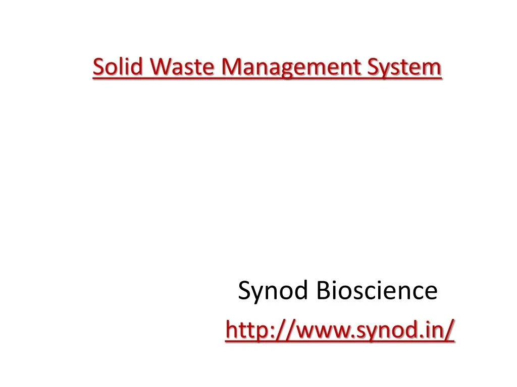 solid waste management system