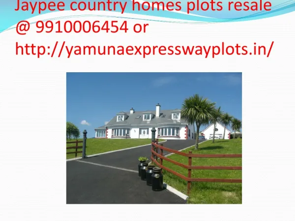 jaypee country homes plots 9910006454