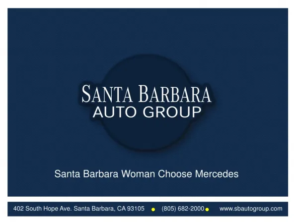 Santa Barbara Woman Choose Mercedes