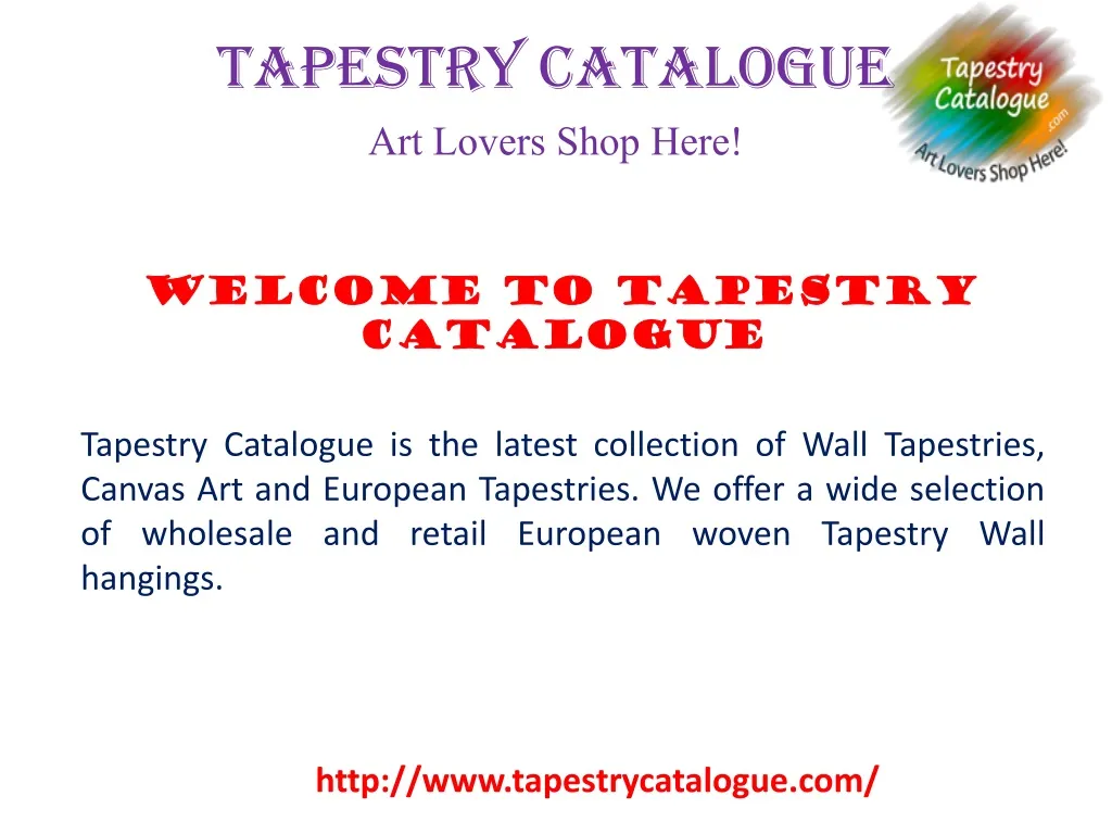 tapestry catalogue art lovers shop here