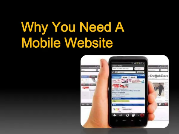 Why You Need a Mobile Website