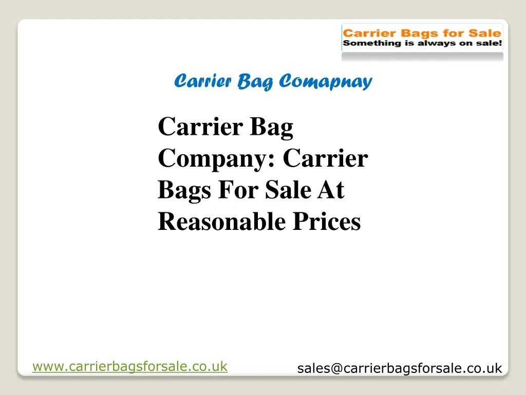 carrier b ag comapnay