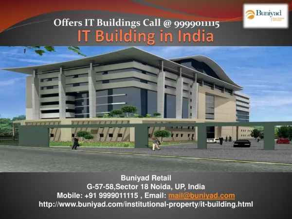 IT Building for sale in Delhi NCR at best price with Buniyad
