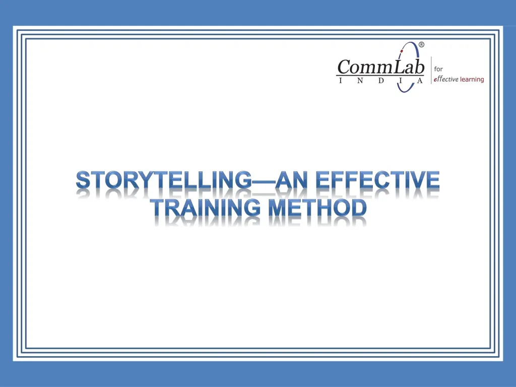 storytelling an effective training method