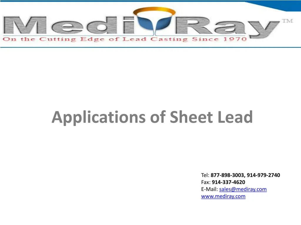 applications of sheet lead