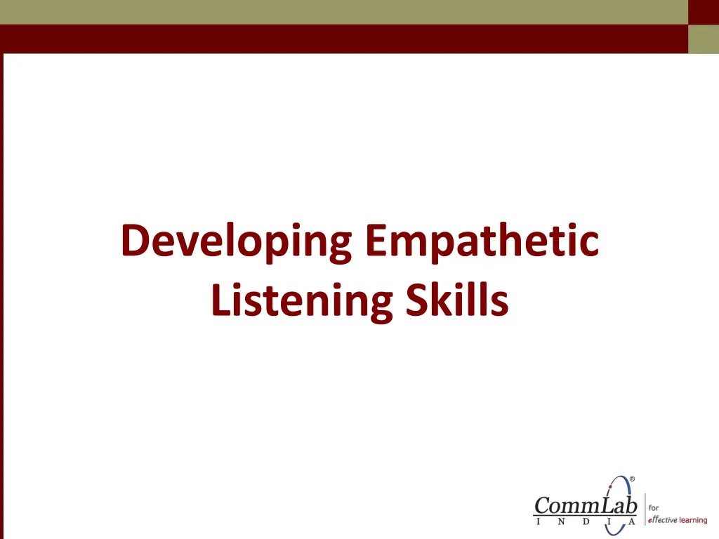 developing empathetic listening skills
