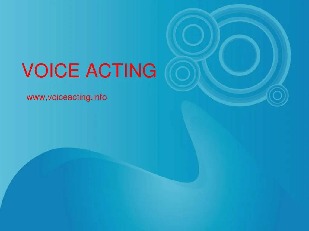voice acting www voiceacting info