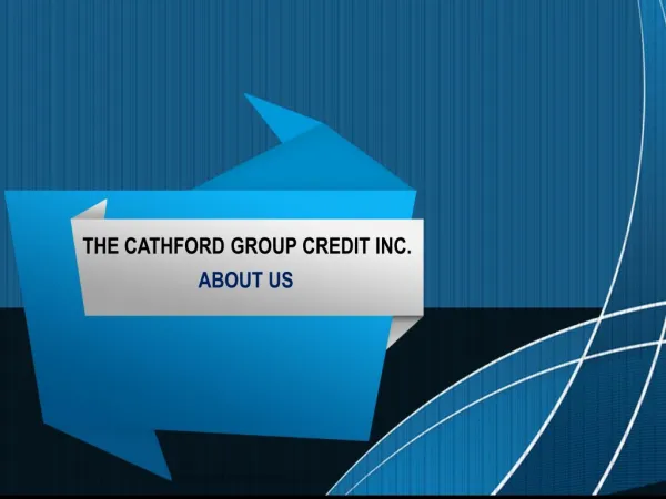 The Cathford Group Credit Inc