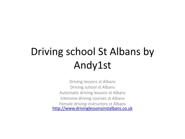 Driving school St Albans by Andy1St | Driving lessons |