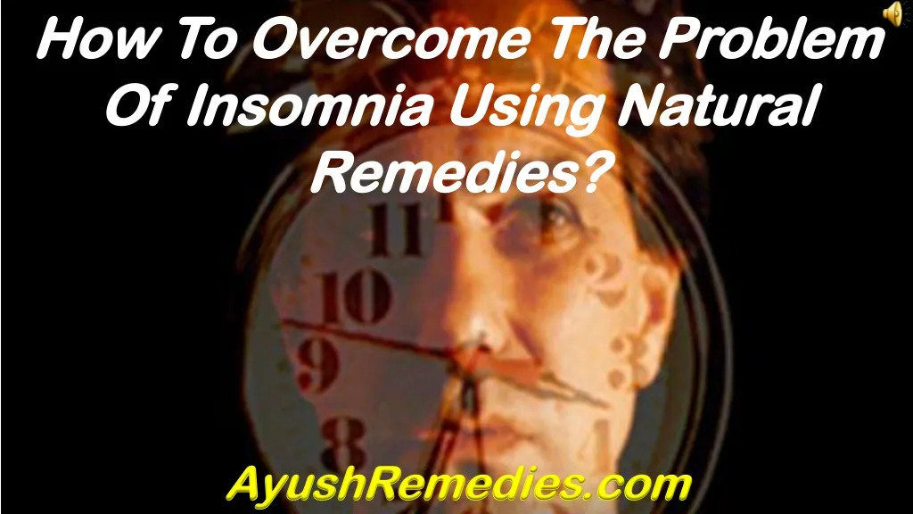how to overcome the problem of insomnia using