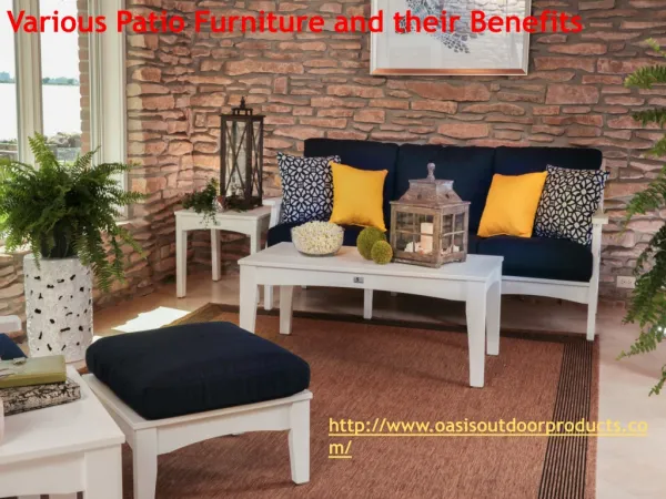 Various Patio Furniture and their Benefits