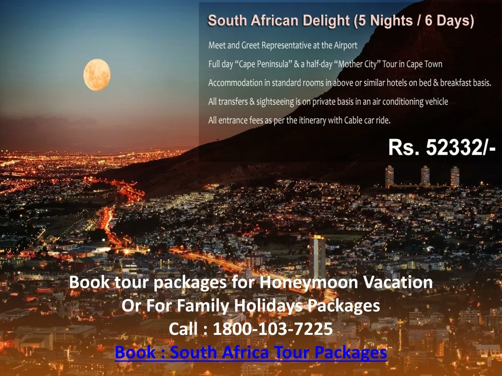 book tour packages for honeymoon vacation