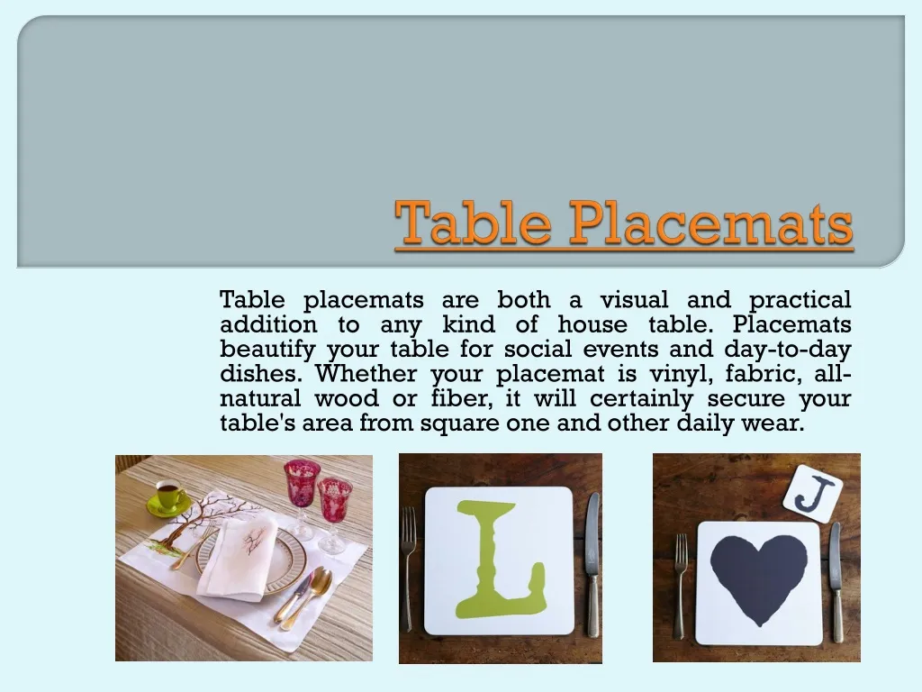 table placemats