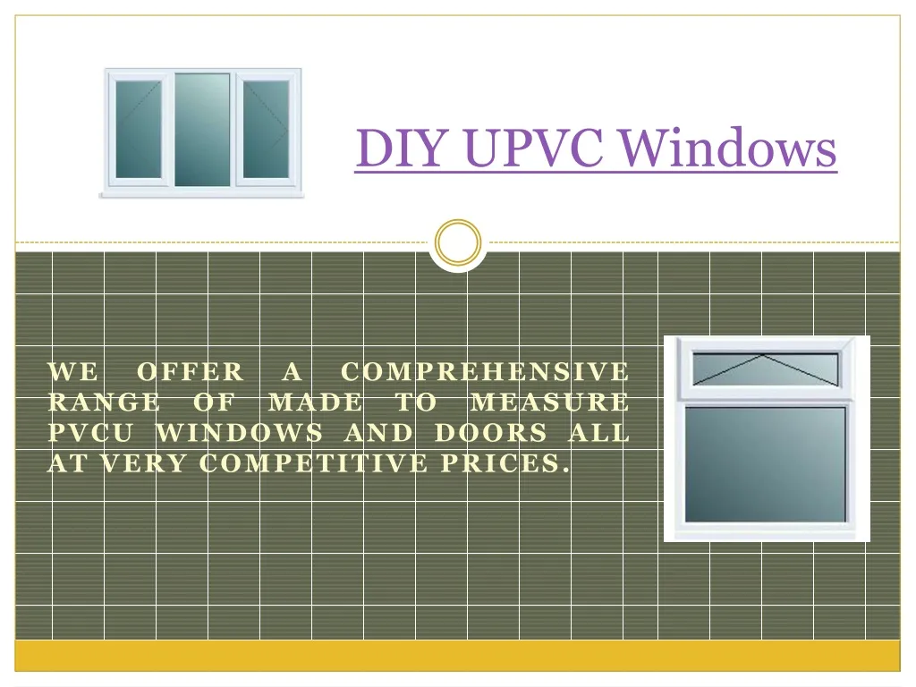 diy upvc windows