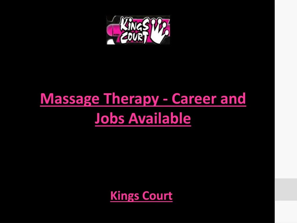 massage therapy career and jobs available