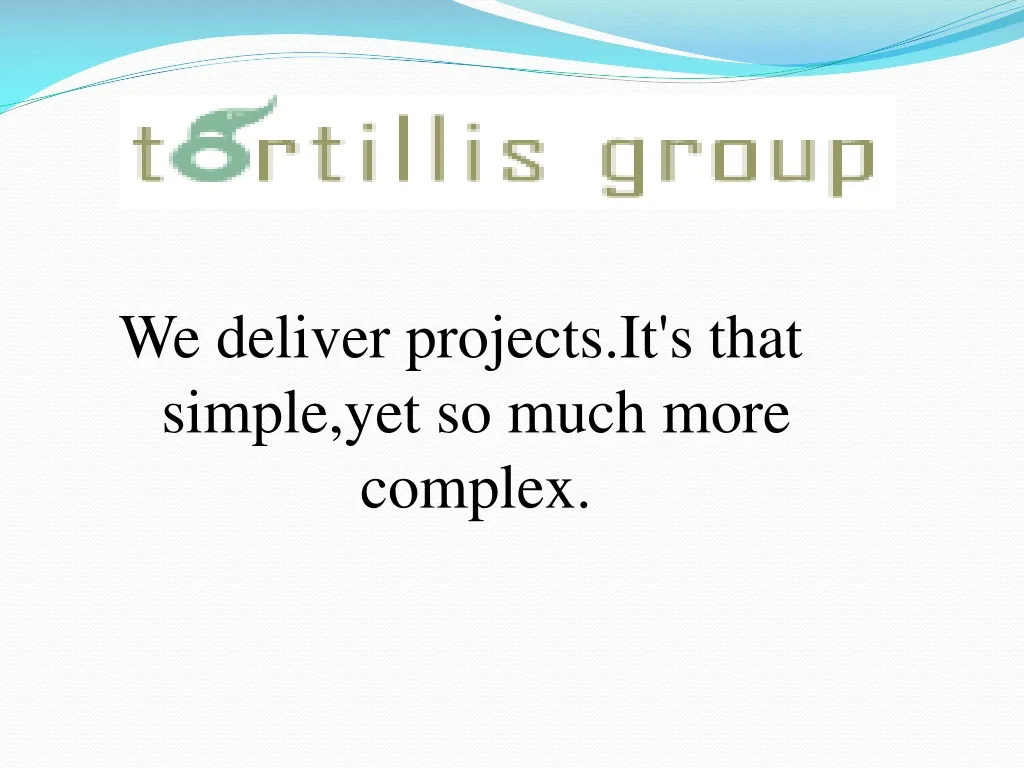 we deliver projects it s that simple yet so much