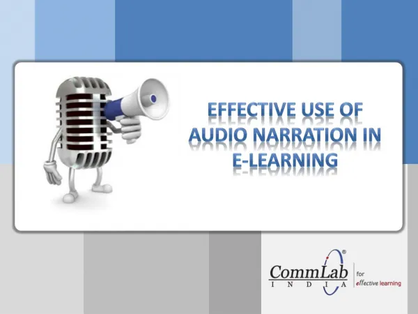 Effective Use of Audio Narration in eLearning