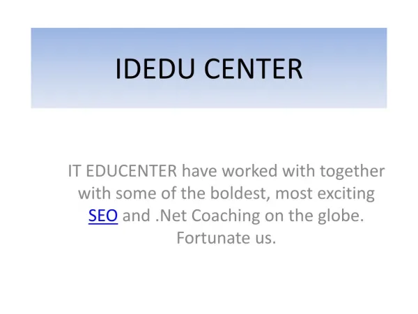 Itedu center courses