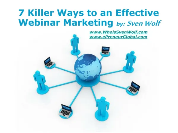 7 Killer Ways to an Effective Webinar Marketing