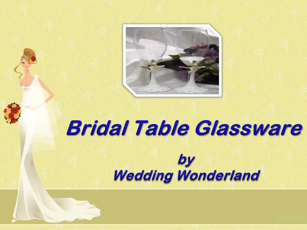 bridal table glassware