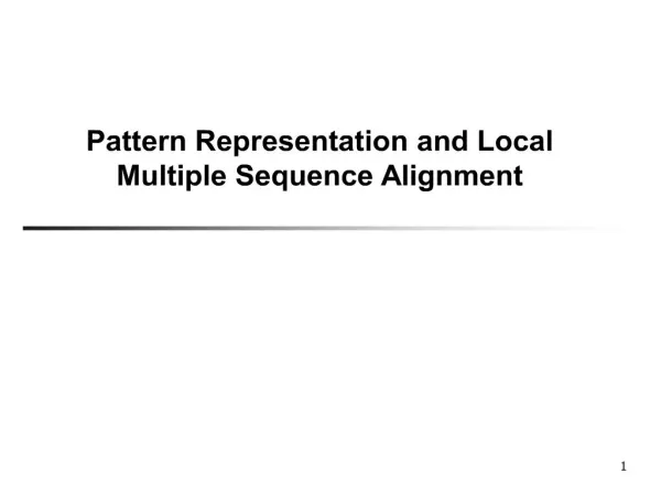 sequence analysis - overview