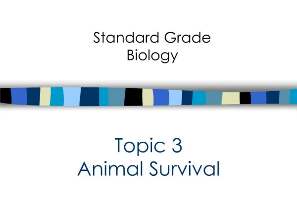 topic 3 animal survival
