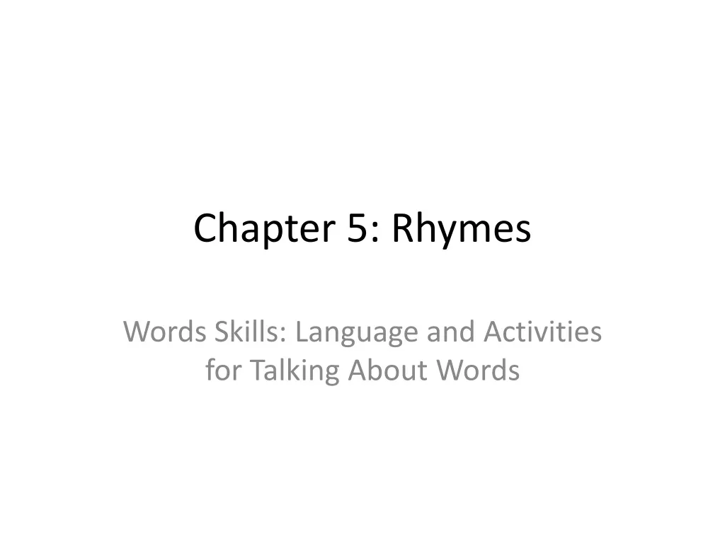 chapter 5 rhymes