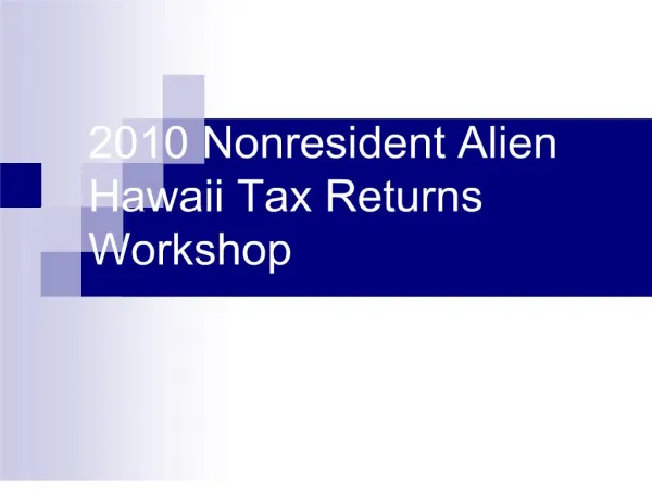 2010 nonresident alien hawaii tax returns workshop