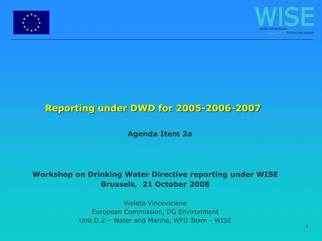 reporting under dwd for 2005 2006 2007