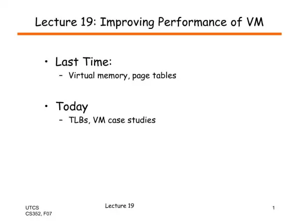 lecture 19: improving performance of vm